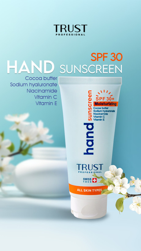 کرم تخصصی دست ضد آفتاب و آبرسان + SPF30 تراست